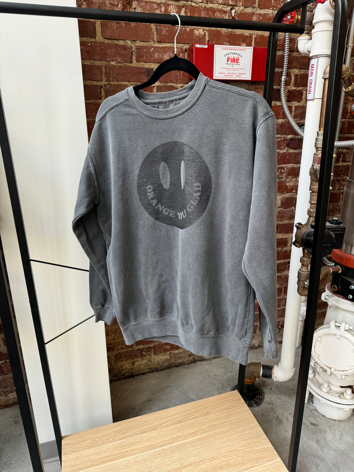 oyg smile black sweatshirt