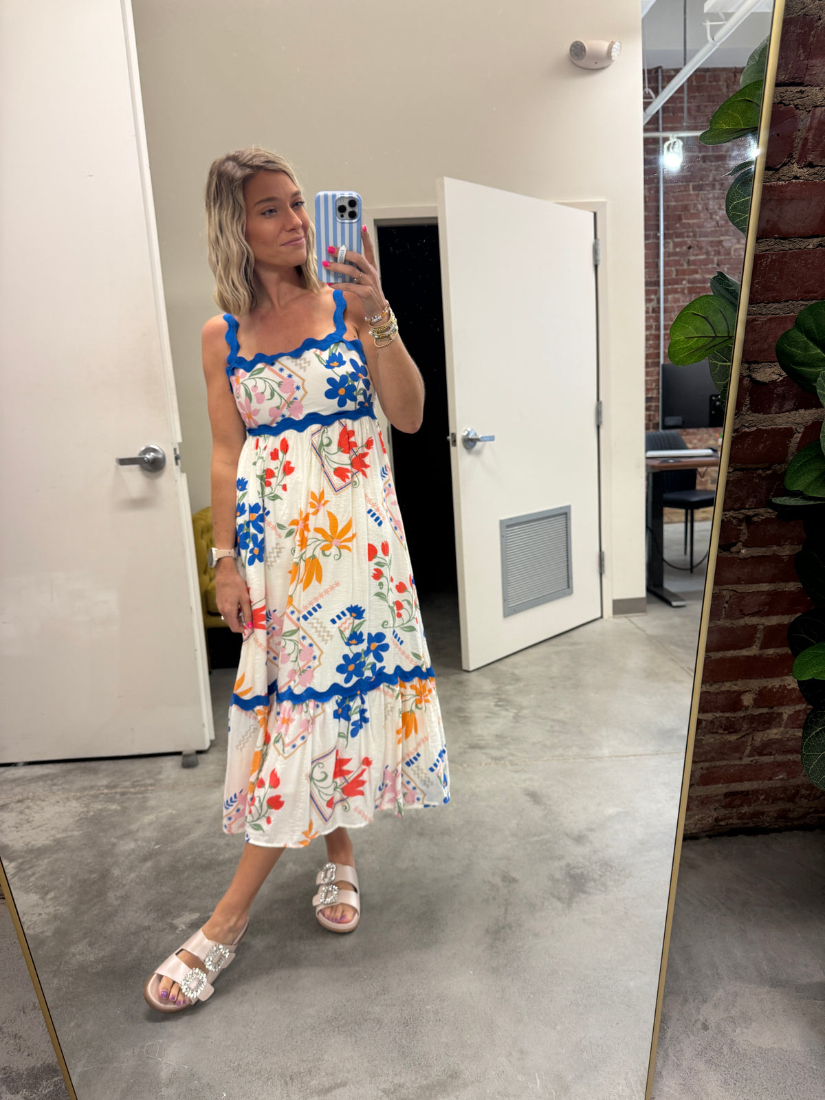 vacation print dress