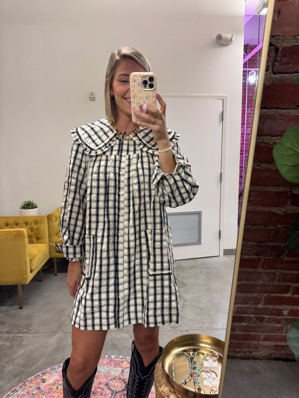 gina gingham dress