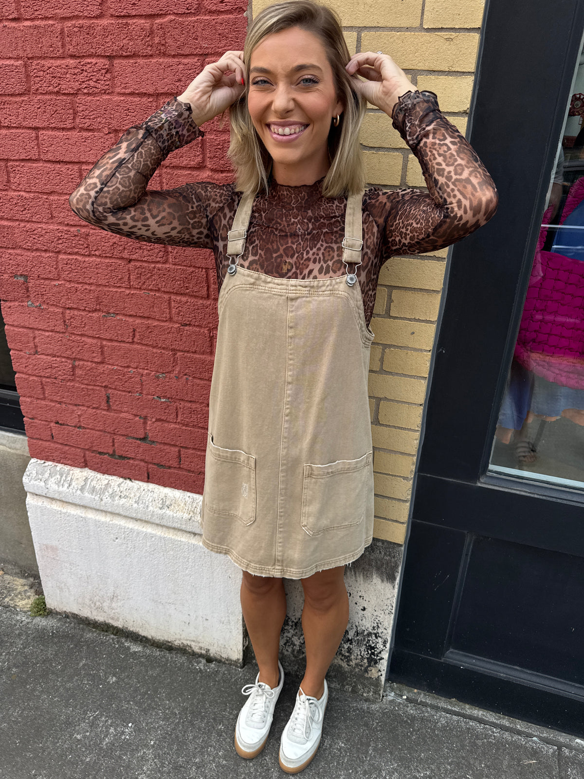 leopard mesh shirt