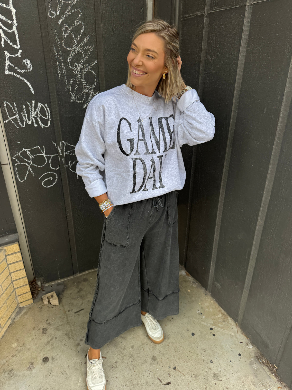 perfect game day sweatshirt