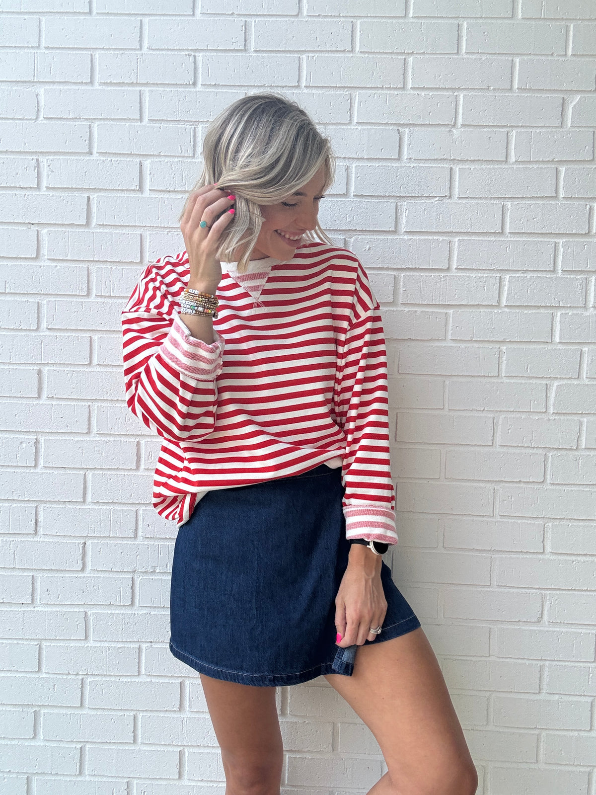 donald pullover in red
