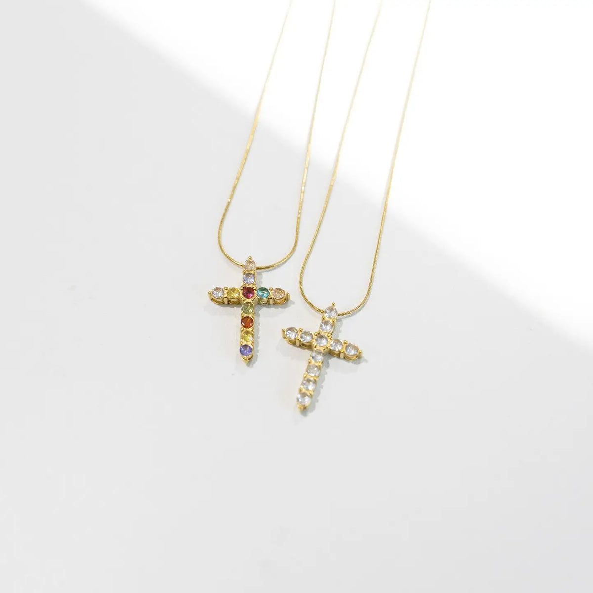 paid it all cross necklace in white