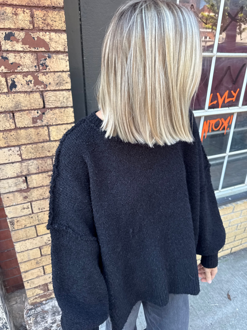Birch Sweater in Black from Shop Orange You Glad