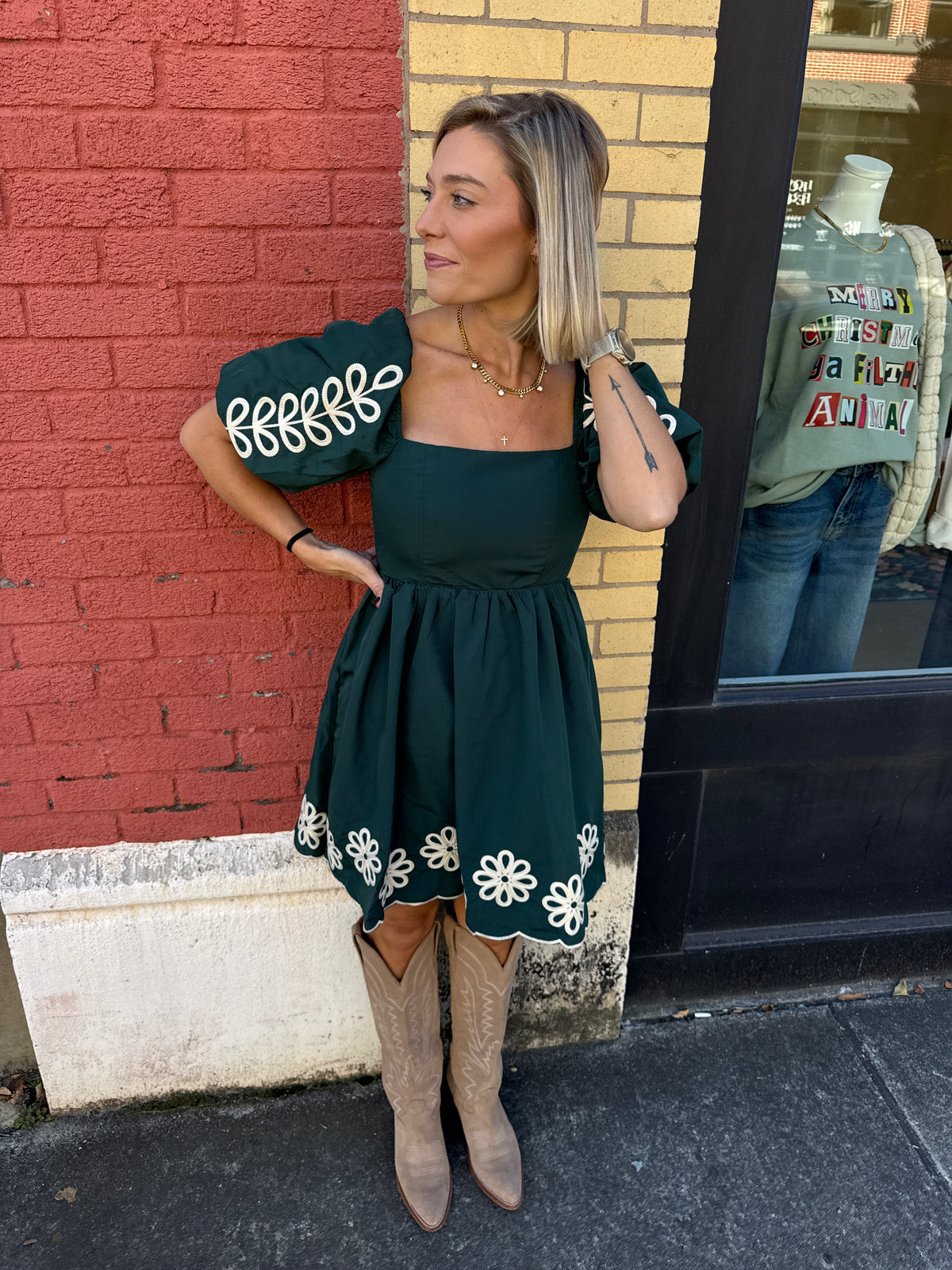 Mariah puff sleeve dress