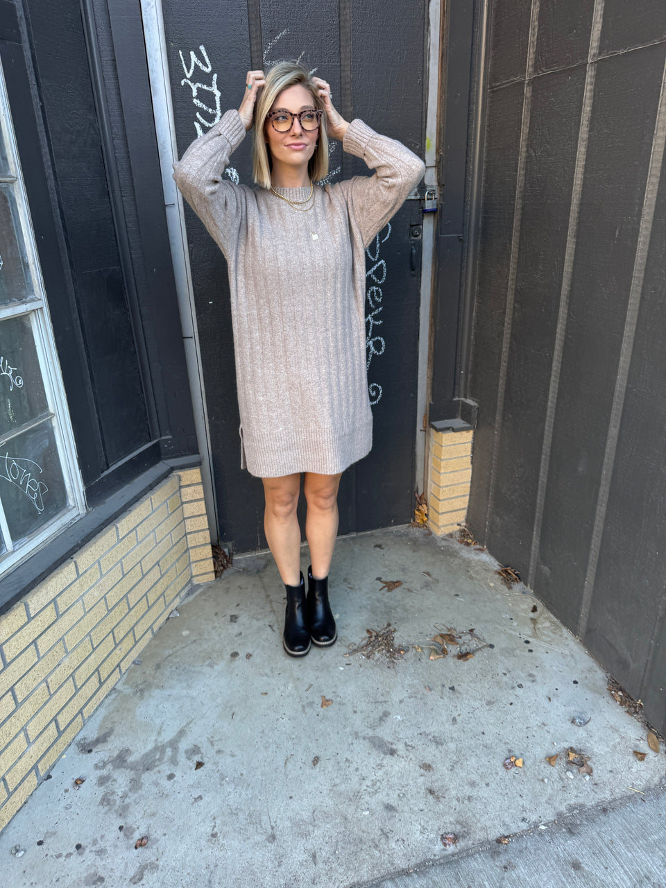 Main St Sweater Dress from Shop Orange You Glad