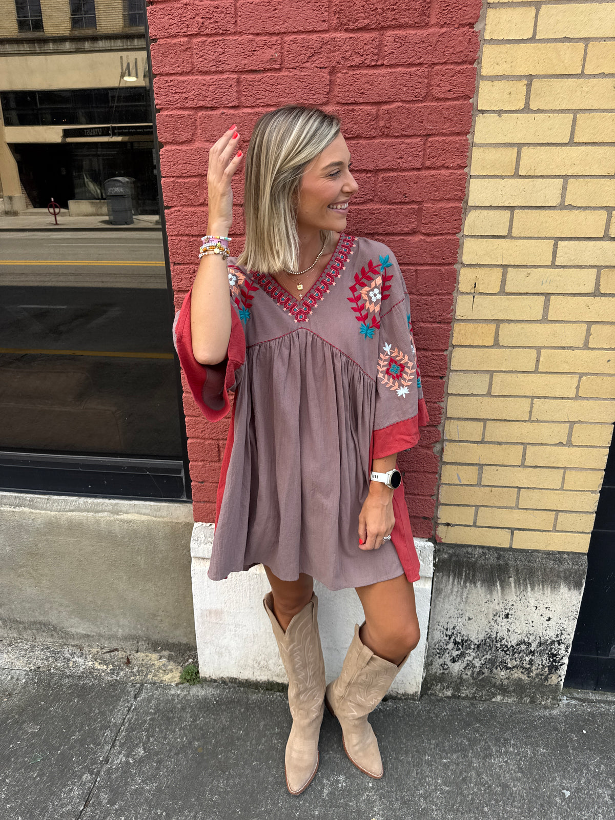 native dress in mocha