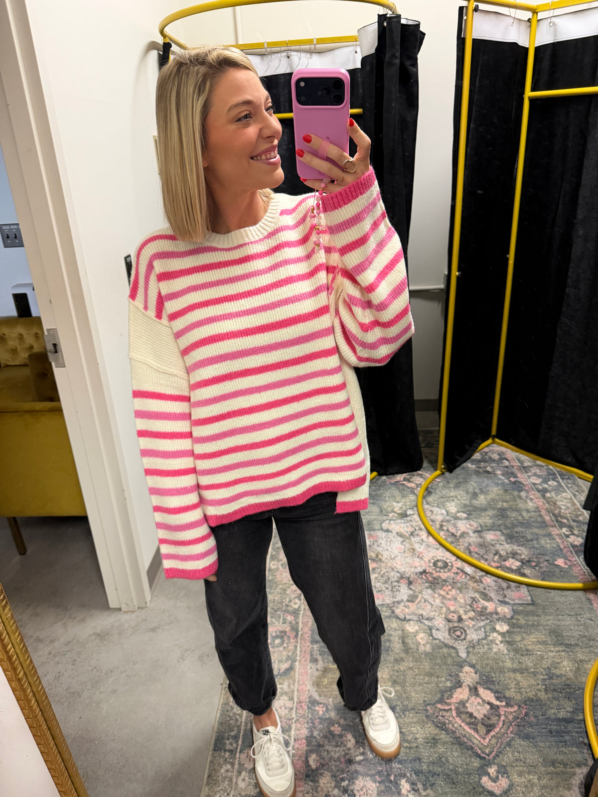 pink days sweater