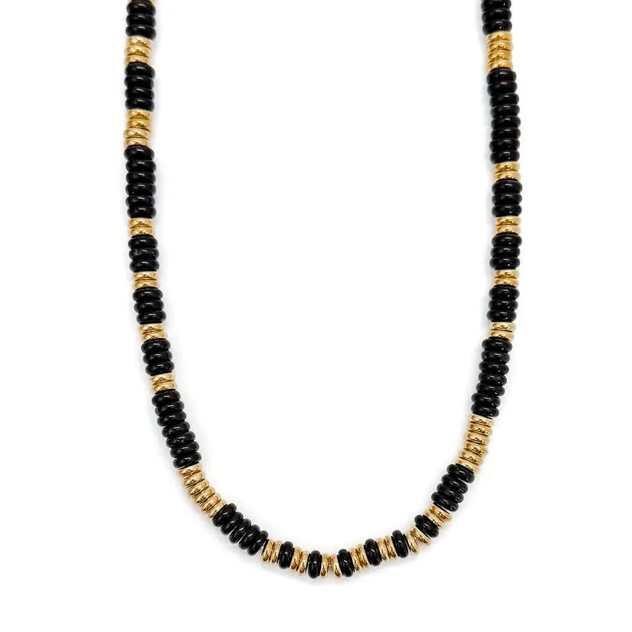 kenny beaded necklace in black
