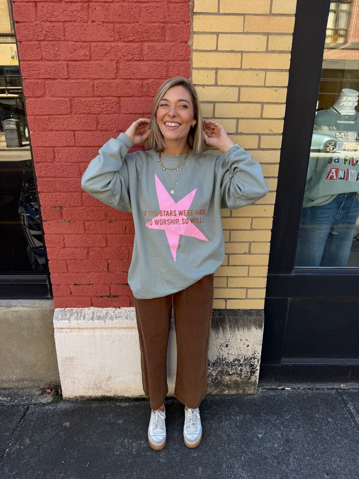 brown wide leg pants