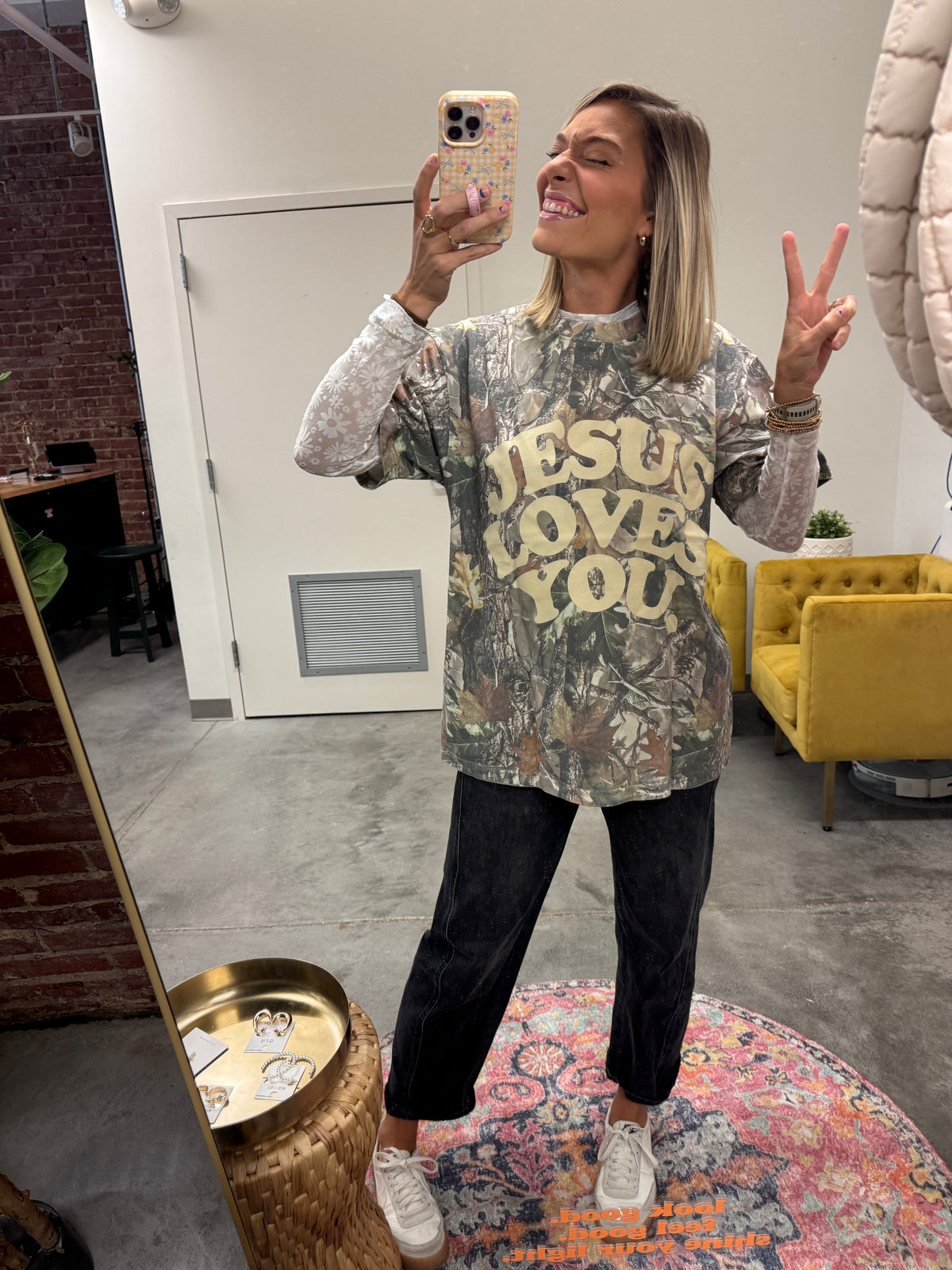 jesus loves you camo tee
