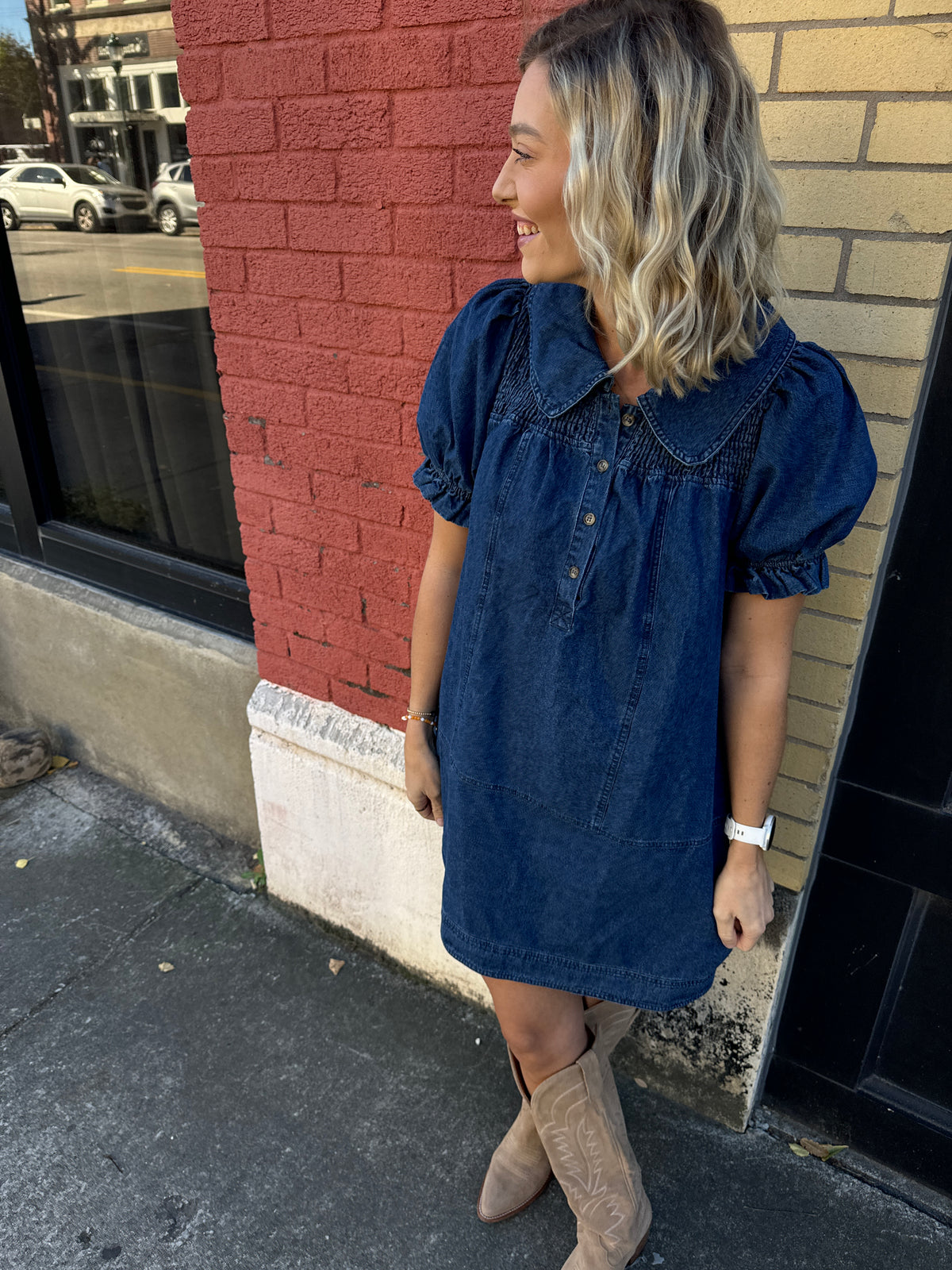 pan denim dress