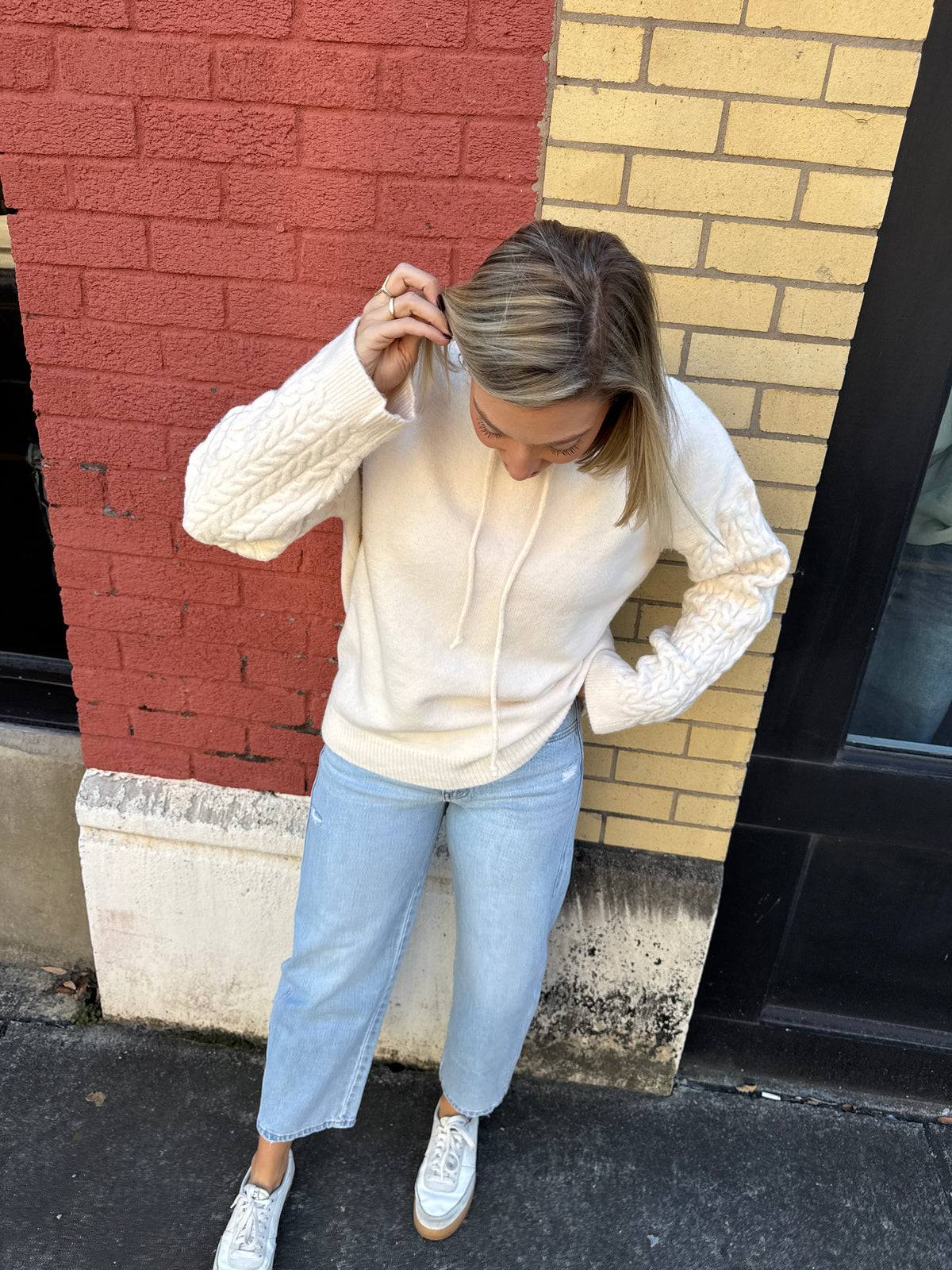 light wash barrel jean