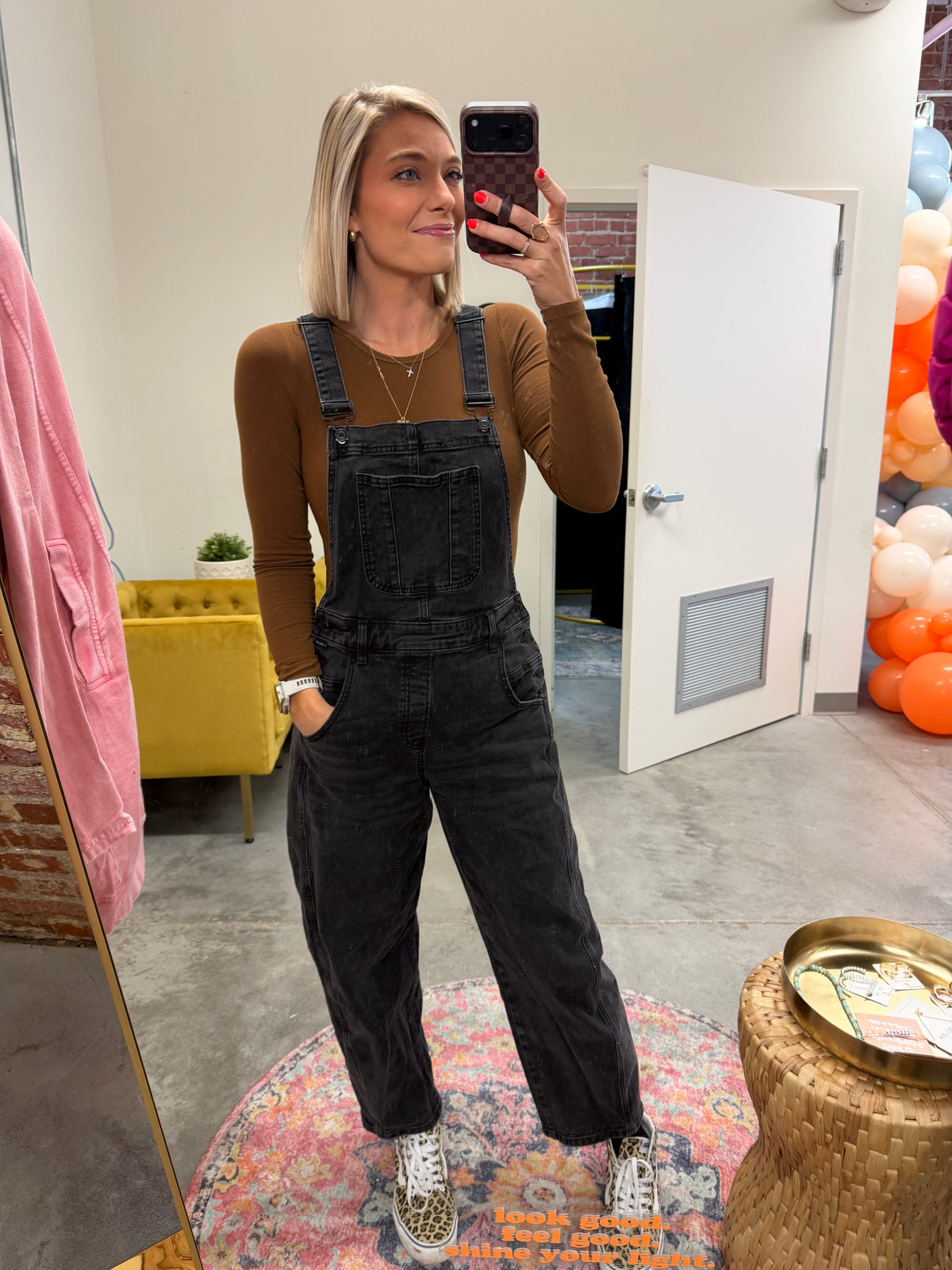 bonnie overalls in black