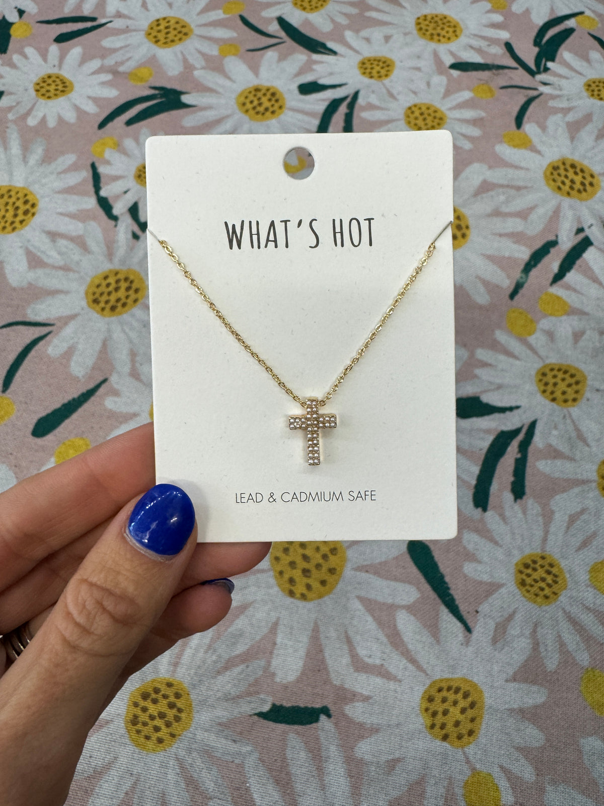 pearl cross necklace