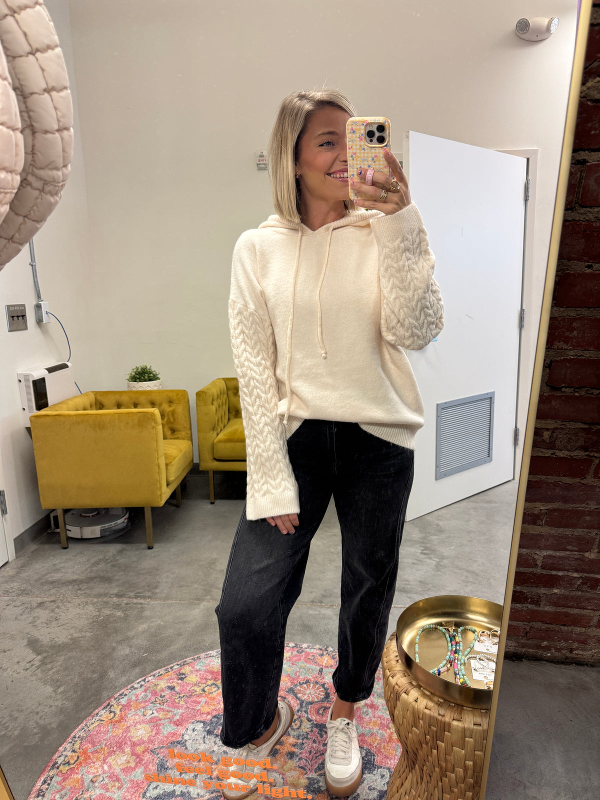 kayla sweater in cream