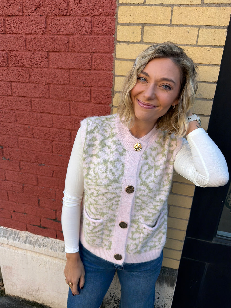 Leopard Sweater Vest from Shop Orange You Glad