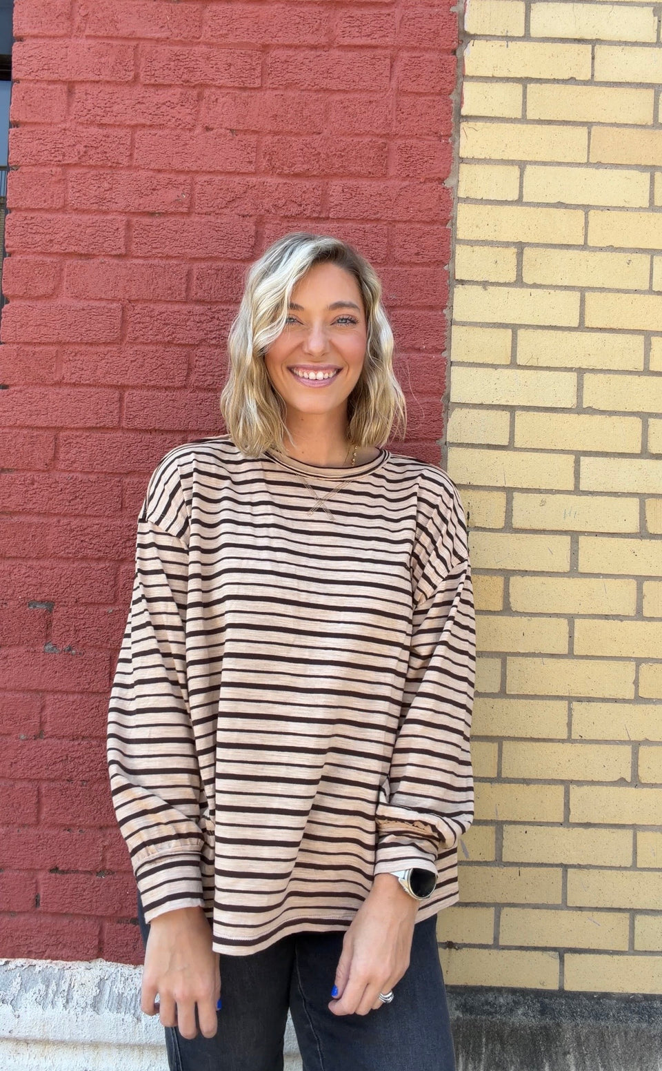 Brave Stripe Top from Shop Orange You Glad