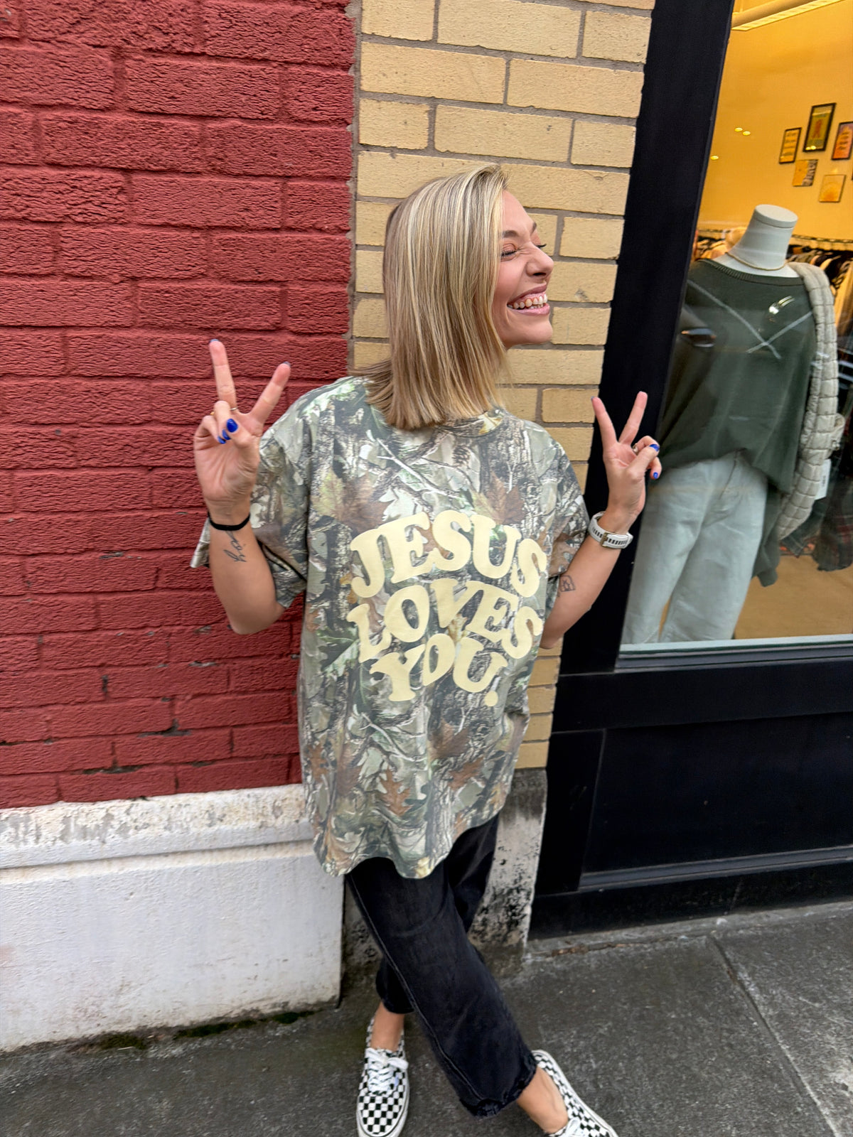 jesus loves you camo tee
