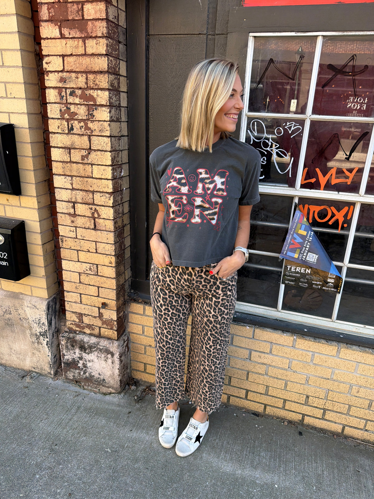 lettie leopard jeans