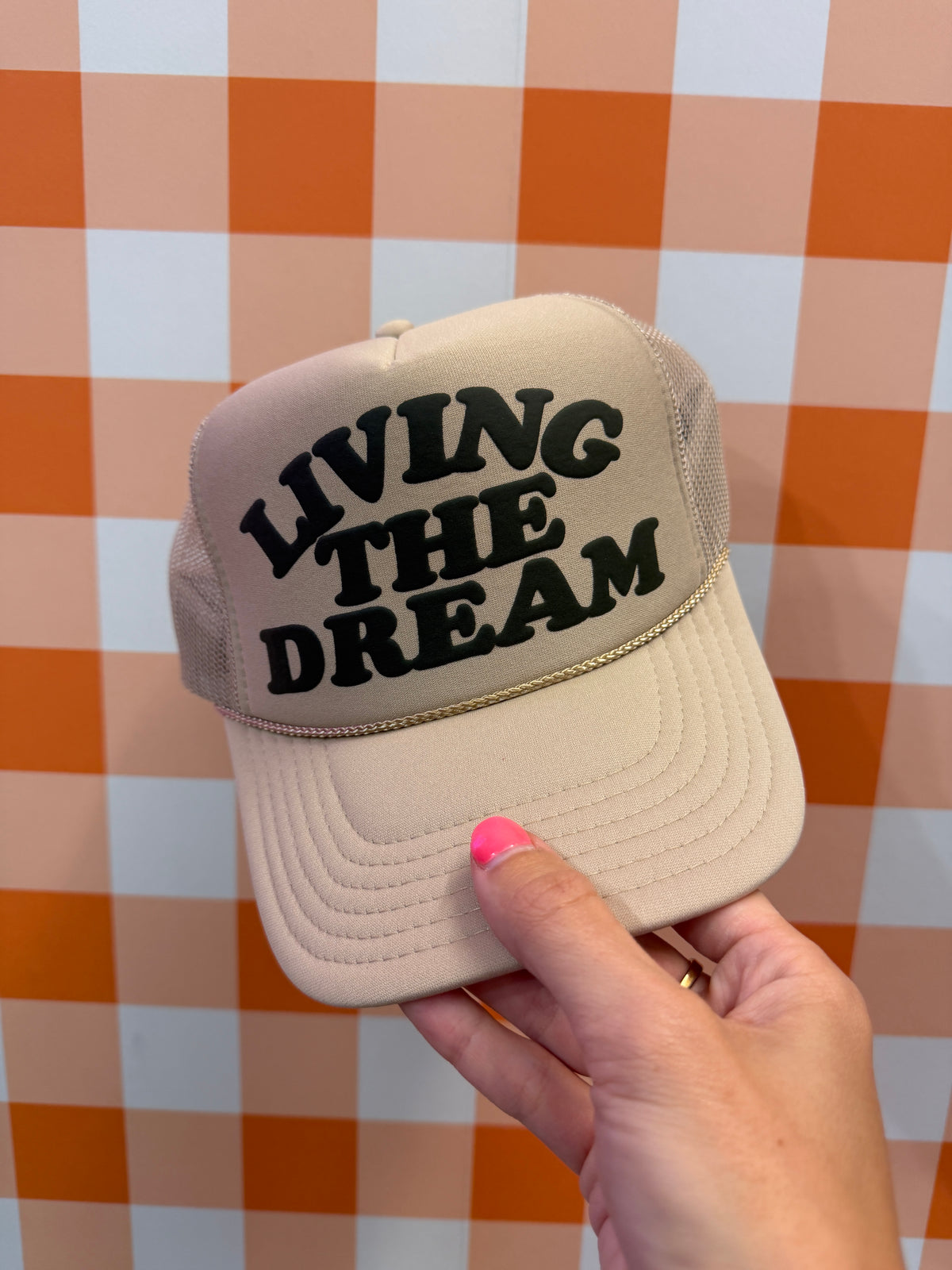 living the dream trucker hat