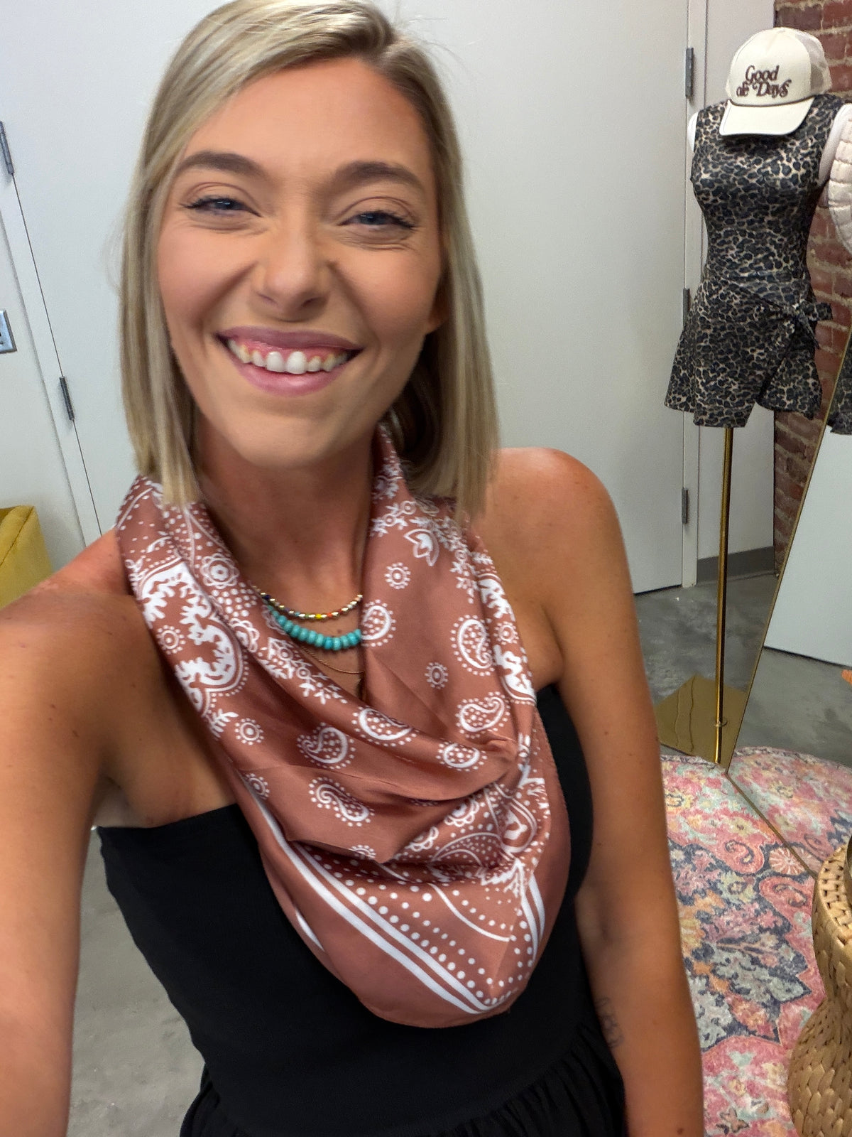 bandana scarf in taupe