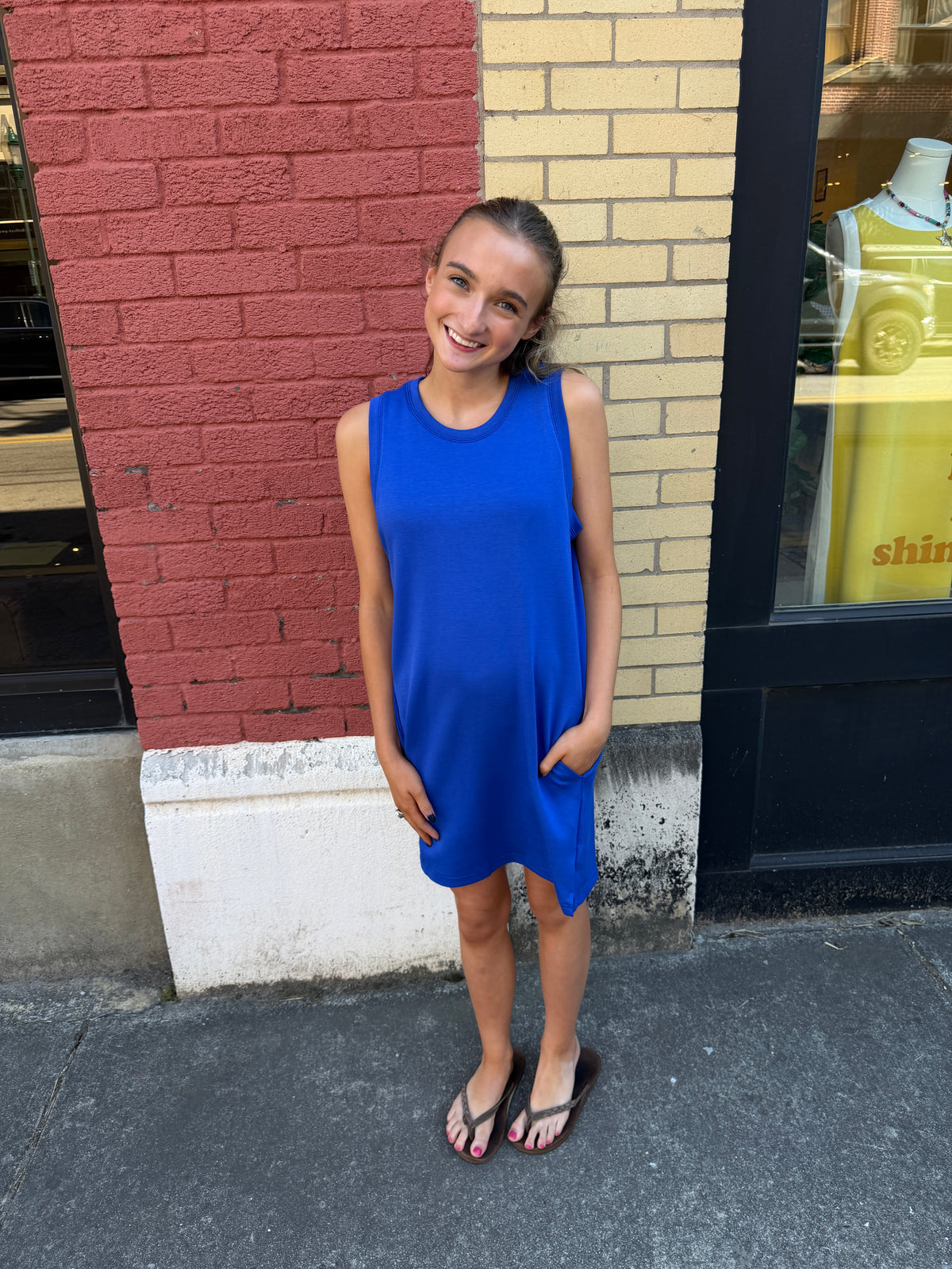 tank dress in royal blue Small