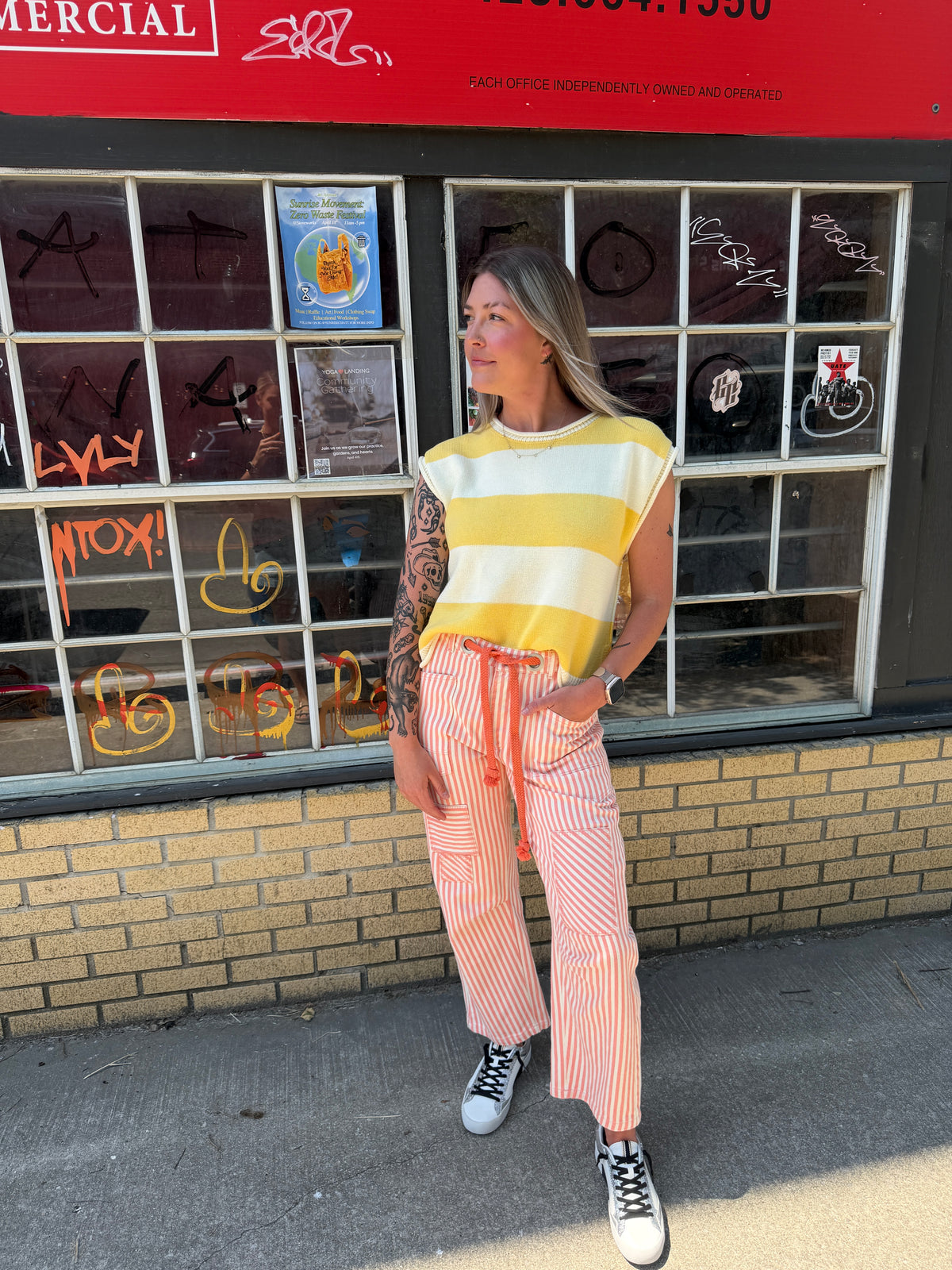 joey striped pants