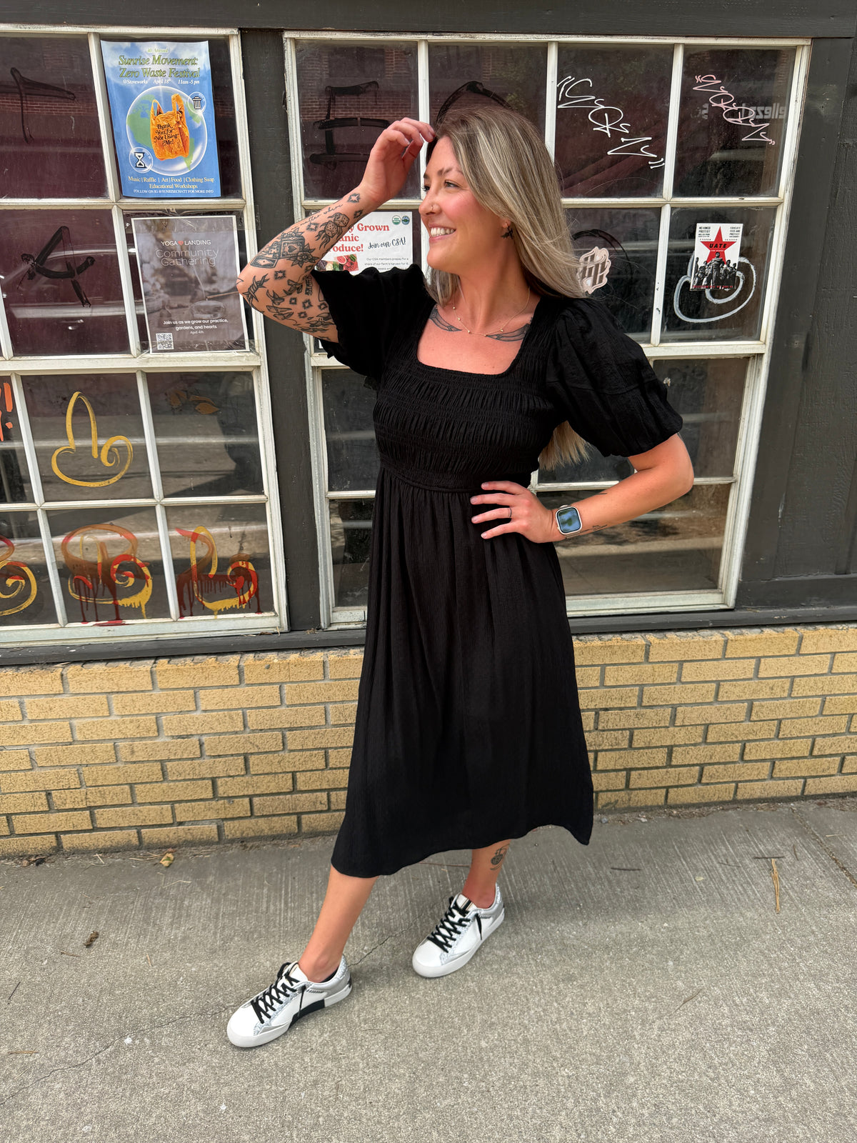 the james dress in black