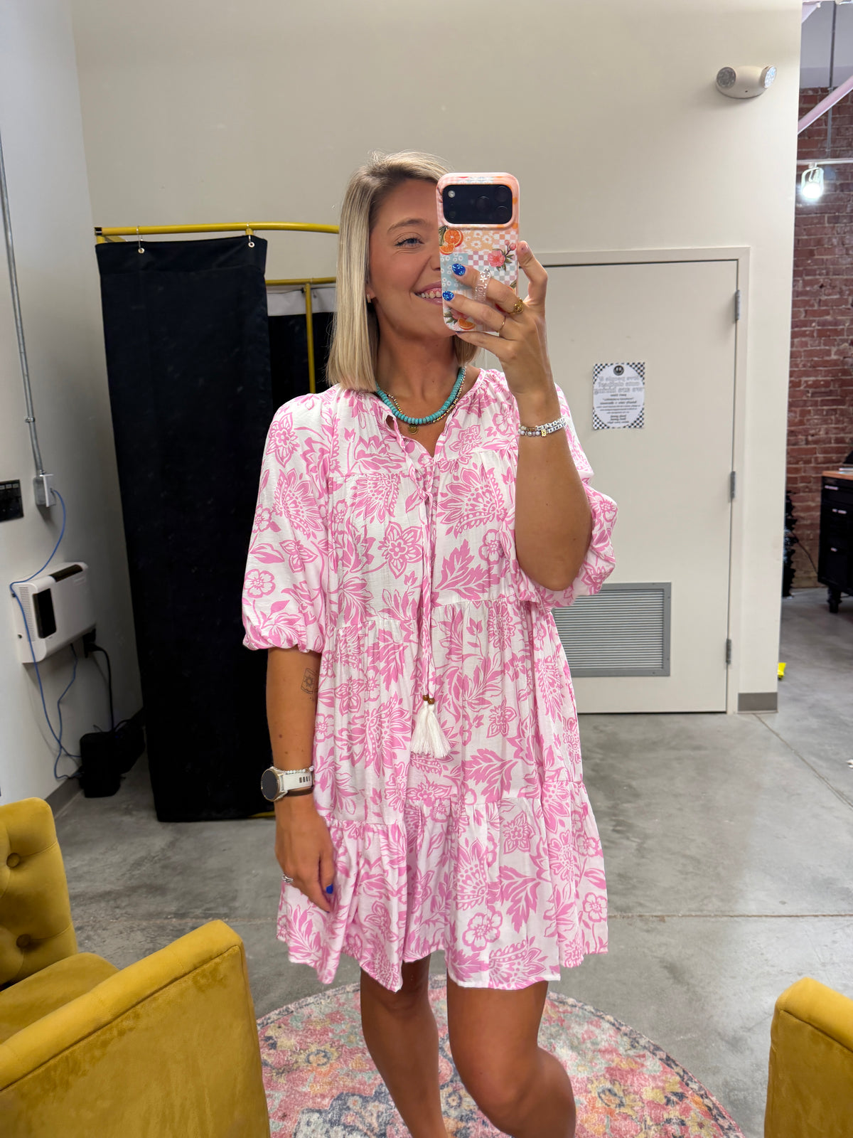 addie dress in pink