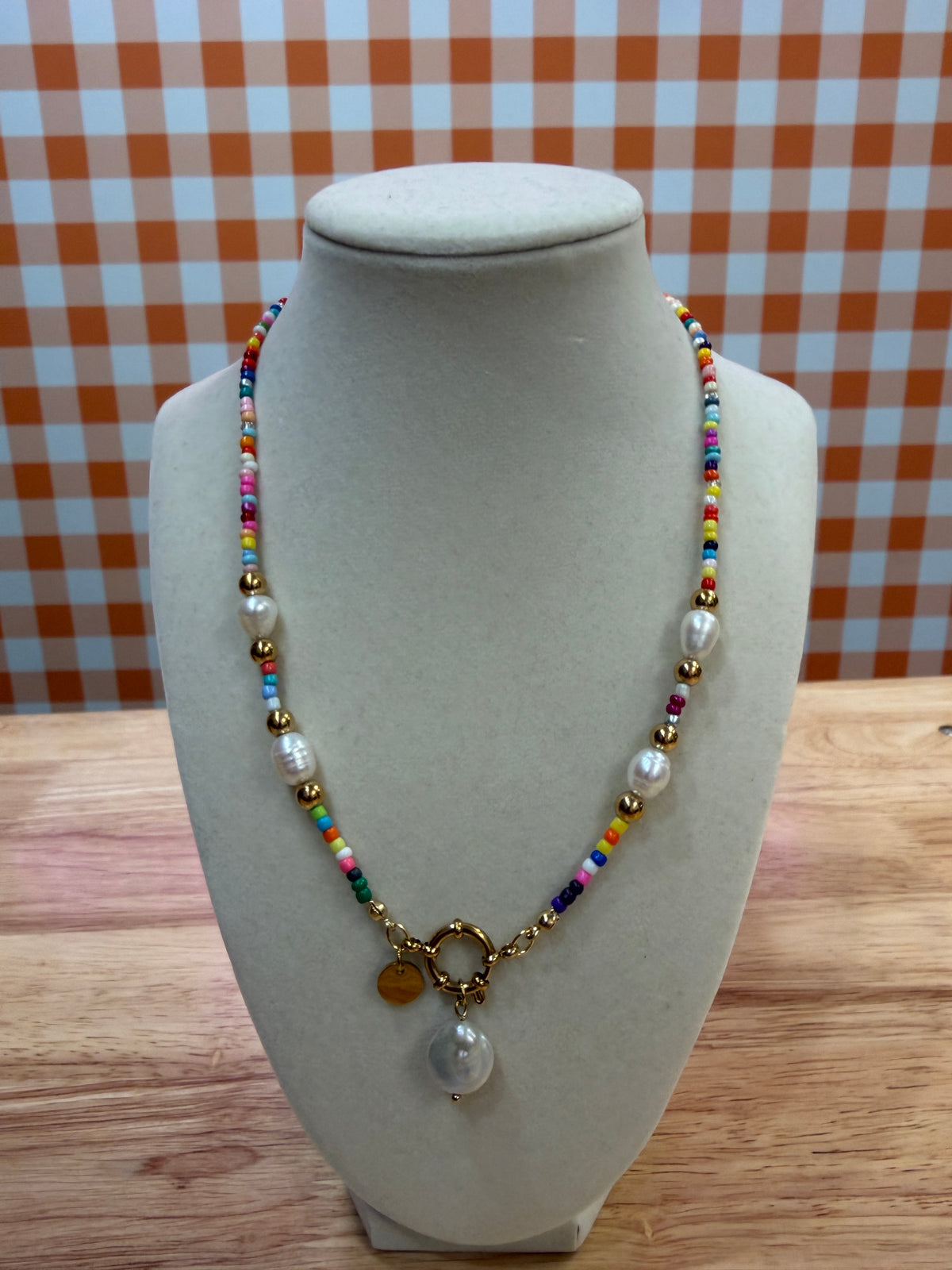 over the rainbow pearl necklace