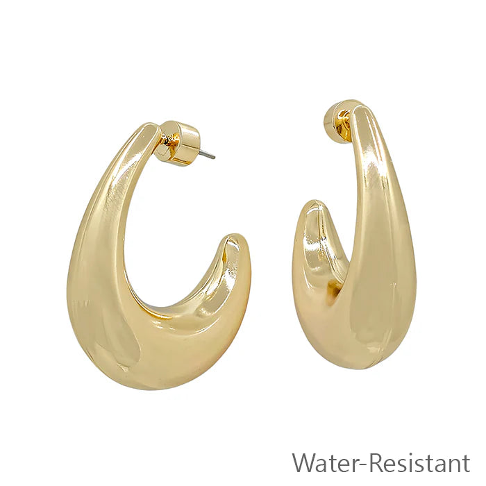 gold tear drop earring