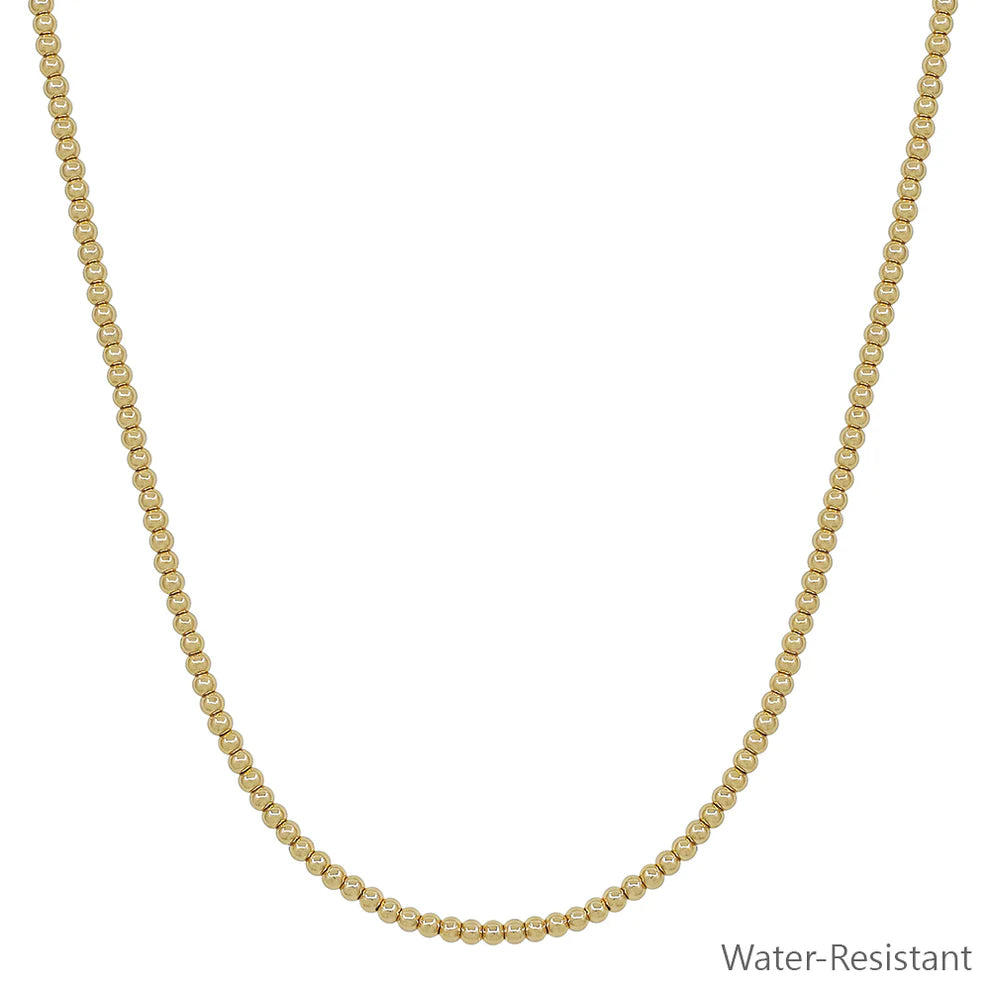 gold beaded necklace