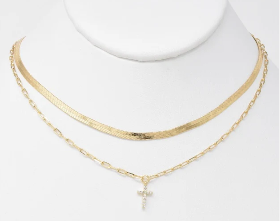 layered snake cross chain