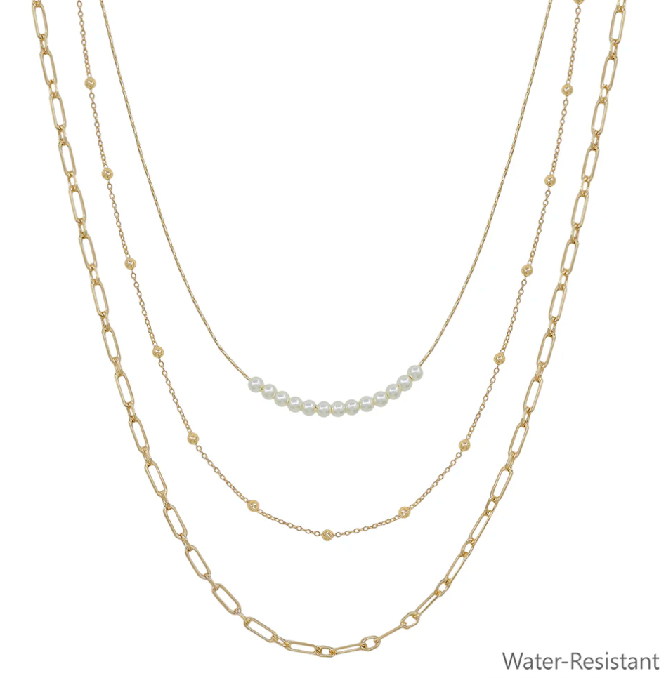 pearl tiered necklace