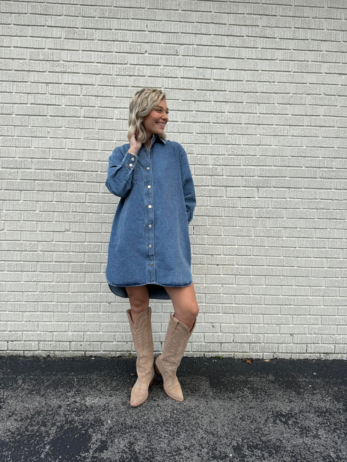 dolly denim dress